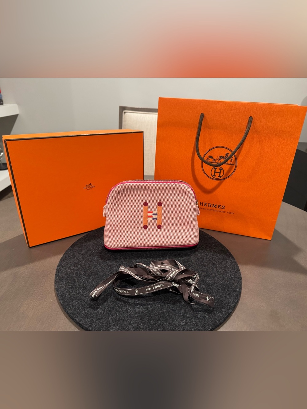 Hermes Bolide Crazy H pouch - with box